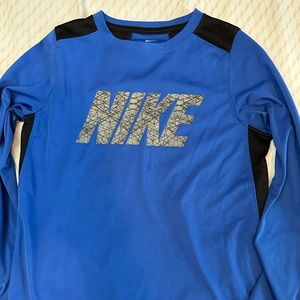 Nike Pro Shirt Youth Boys S Black Dri-Fit Long Sleeve